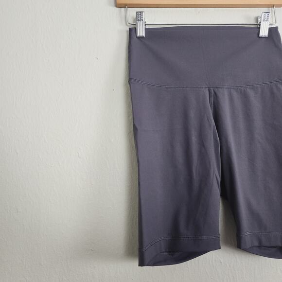 Everlane The Perform High-Waisted Biker Shorts Dark Plum Purple S Compression - Picture 3 of 12